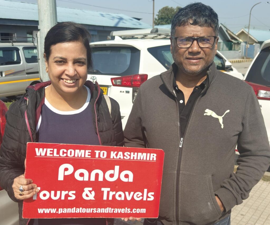 Happy Couple who booked Gurez Tour Package with Panda Tours and Travels