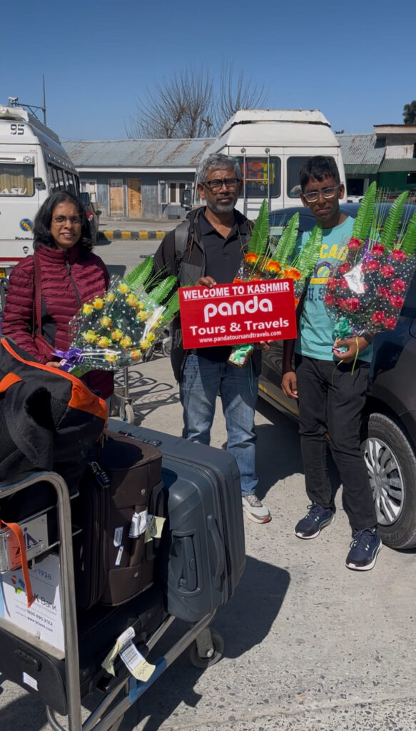 A warm welcome to guests by Panda Tours and Travels the leading tour and travel agency in kashmir