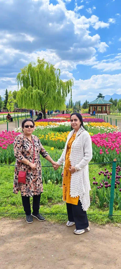 Tourist at Tulip Garden Enjoying Sightseeing