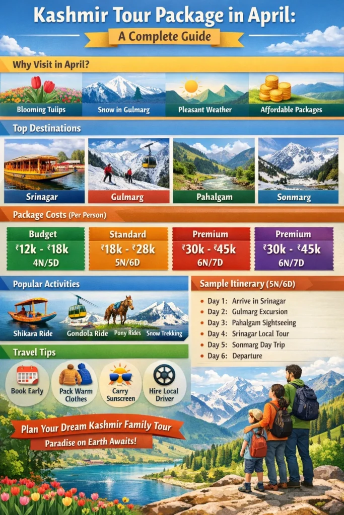 infographic image for kashmir tour package