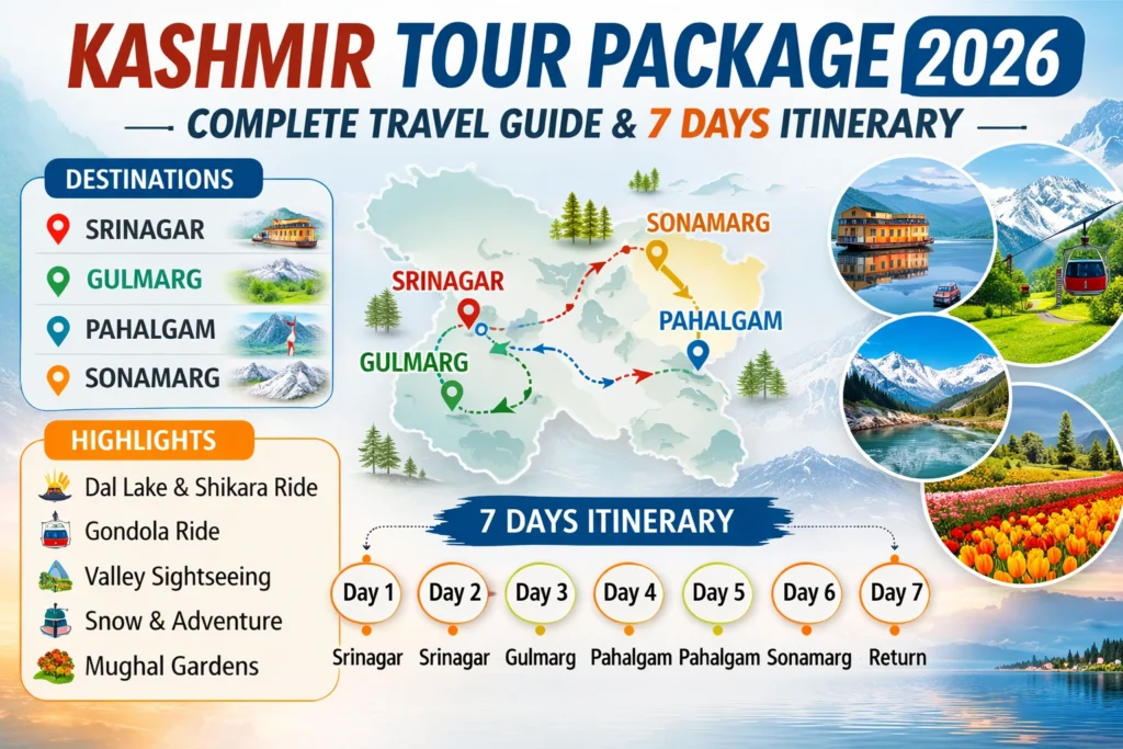 INFOGRAPHIC IMAGE FOR KASHMIR TOUR PACKAGE