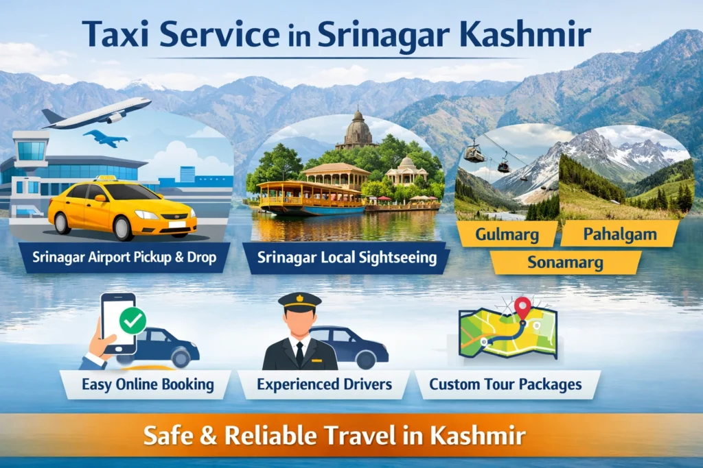 INFOGRAPHIC IMAGE FOR TAXI SERVICE IN SRINAGAR KASHMIR