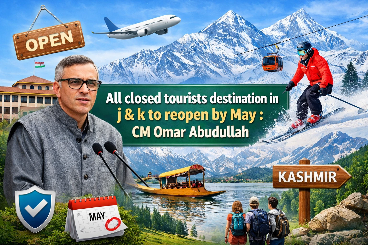 All Closed Tourists Destination in J & k To Reopen By May CM Omar Abdullah