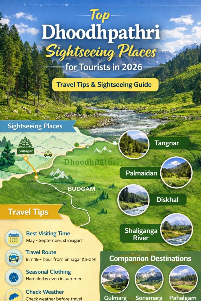 infographic image for doodhpathri tourist place