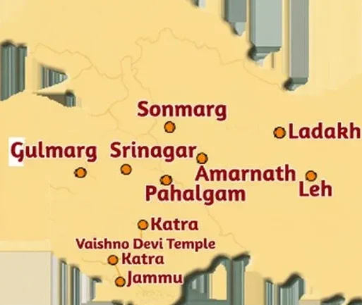 service area for 5N 6D KASHMIR TOUR PACKAGE ITINERARY 2026