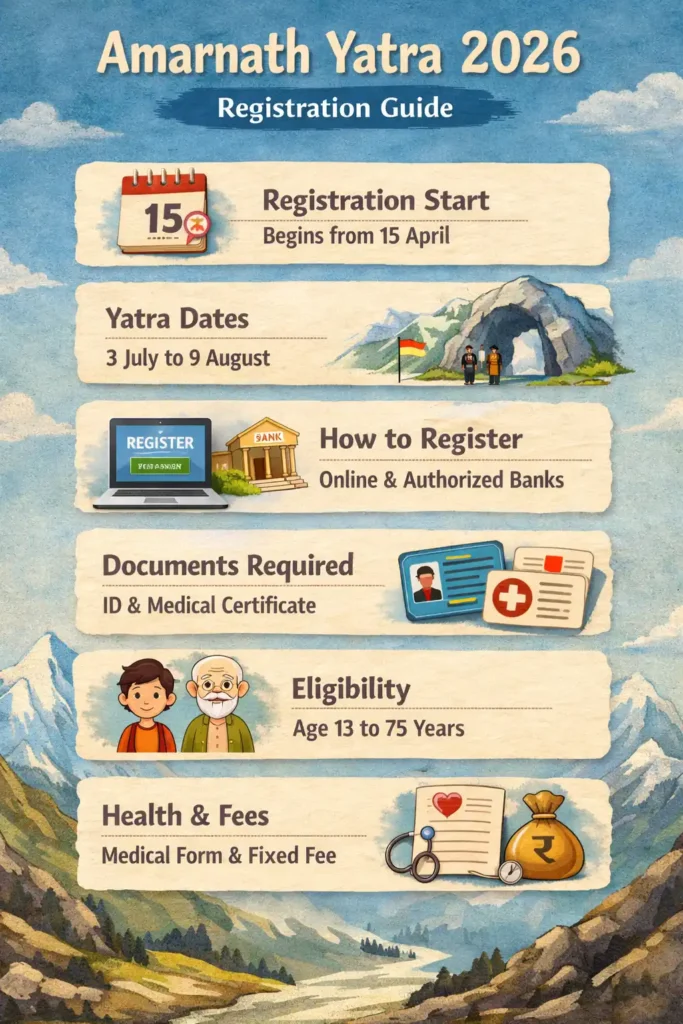 INFOGRAPHIC IMAGE FOR AMARNATH YATRA opening date