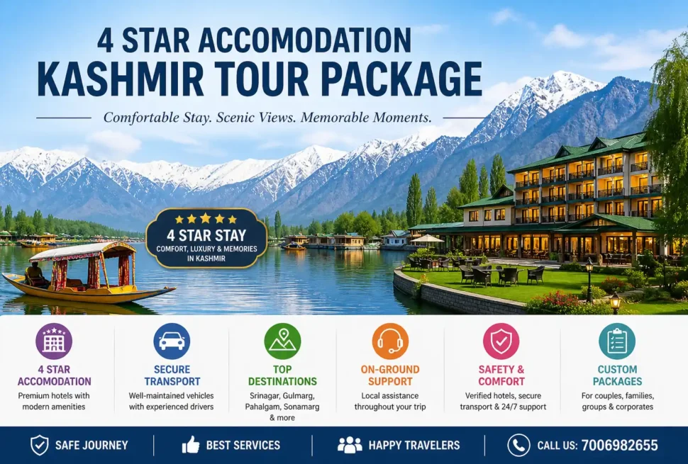 featured image for 4 star accommodation kashmir tour package