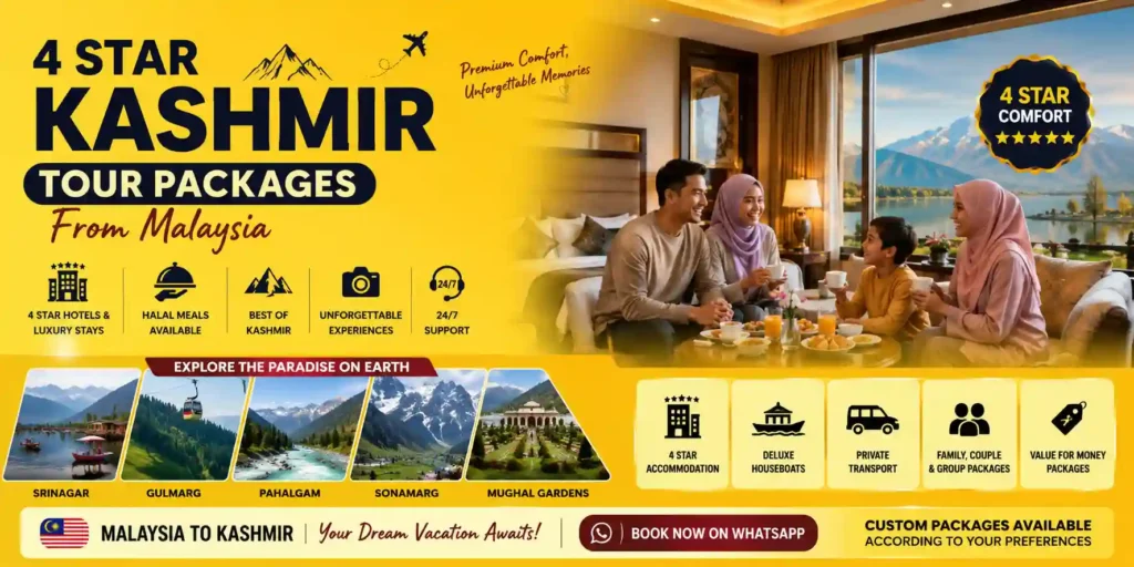 4 Star Kashmir Tour Packages From Malaysia — Your Ultimate Guide to Heaven on Earth 2 infographic image for 4 star kashmir tour packages from Malaysia