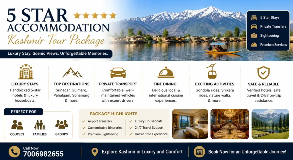 5 star accommodation kashmir tour package