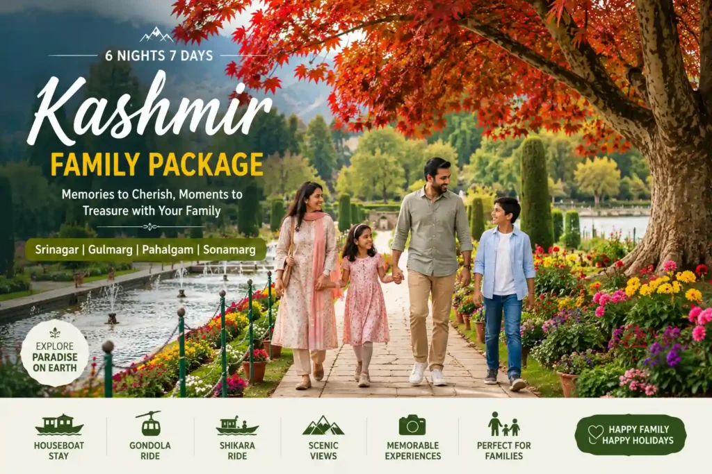infpgraphic image for 6 nights 7 days kashmir family package