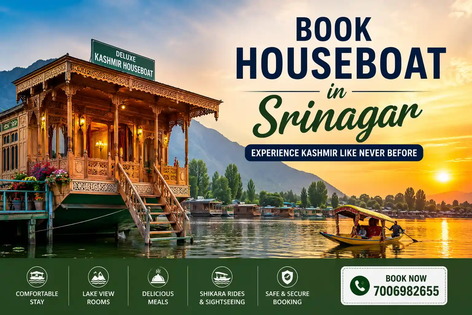 featured image for book houseboat in srinagar