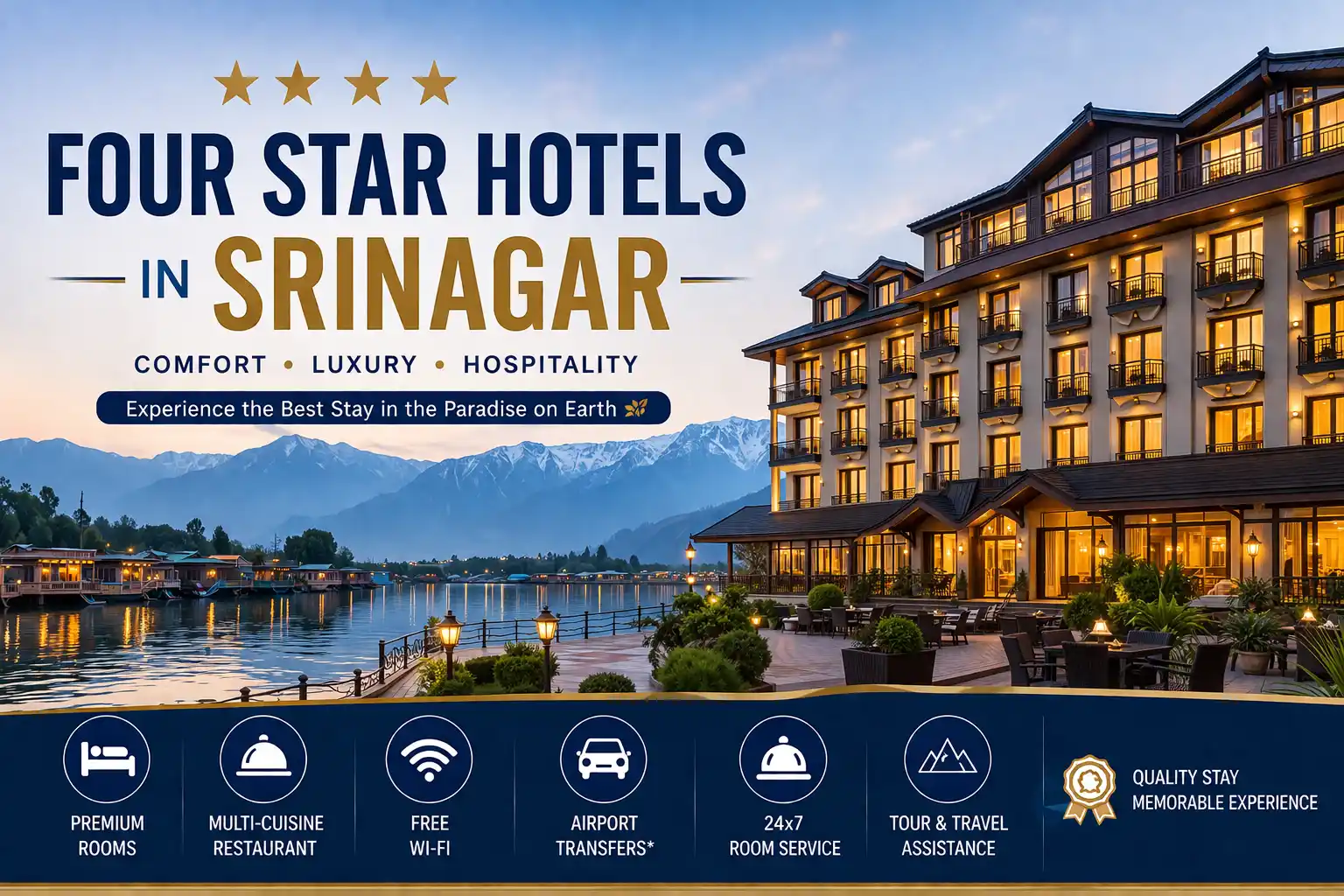 featured image for four star hotels in srinagar