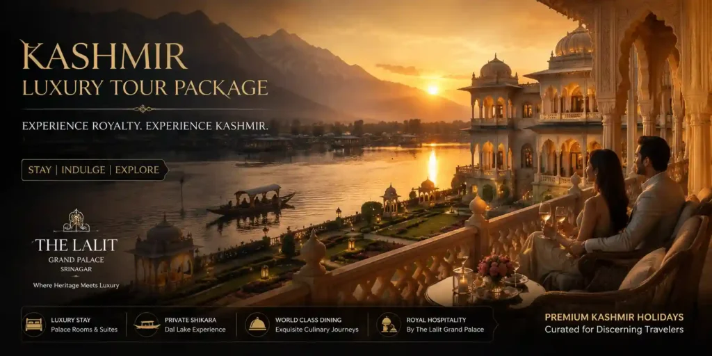 infpgraphic imagae for kashmir luxury tour packages