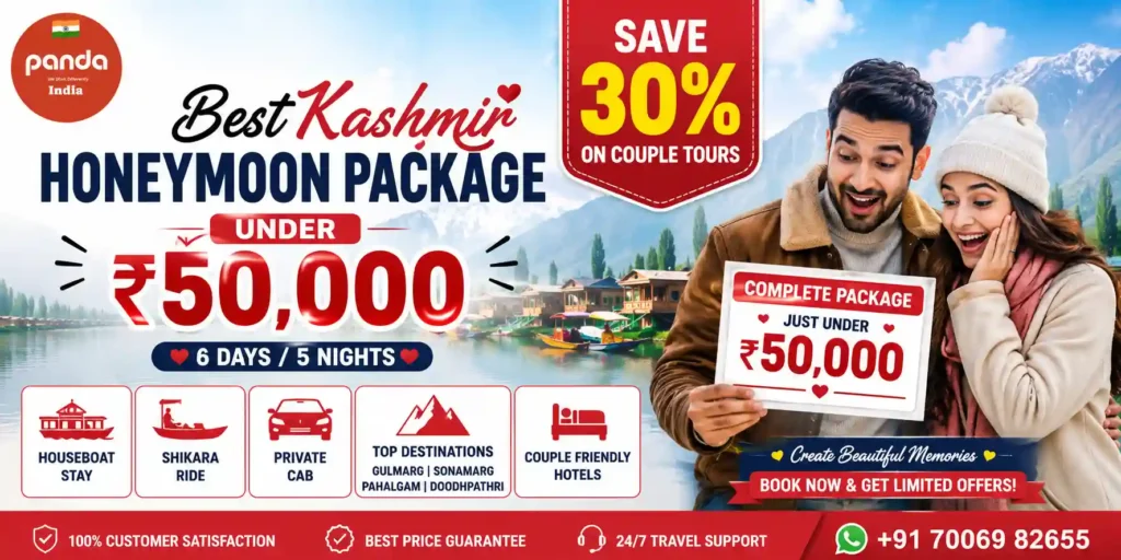 infographic image for Best kashmir honeymoon package under 50000