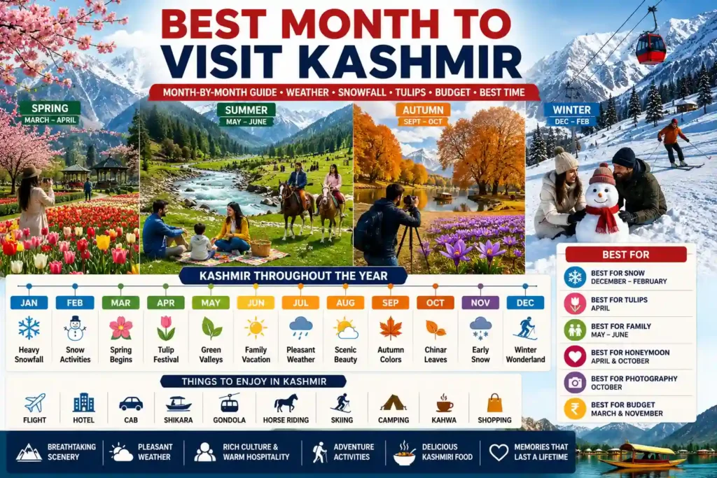 infographic image for best Month to visit kashmir
