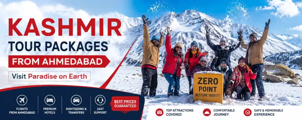 infographic image for Kashmir Tour Packages From Ahmedabad