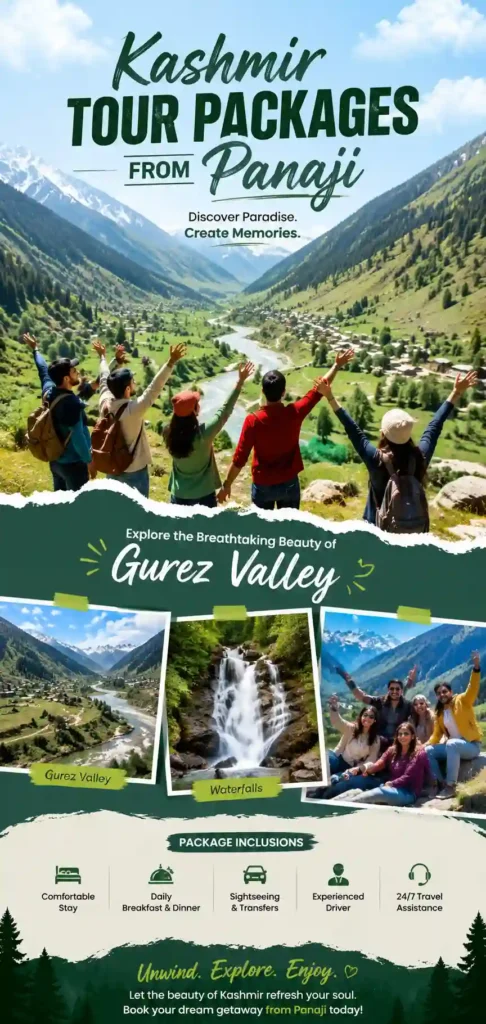 infographic image for Kashmir Tour Packages From Panaji 
