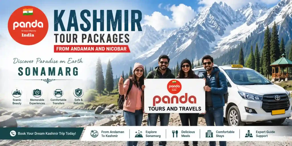 infographic image for kashmir packages from andaman and nicobar