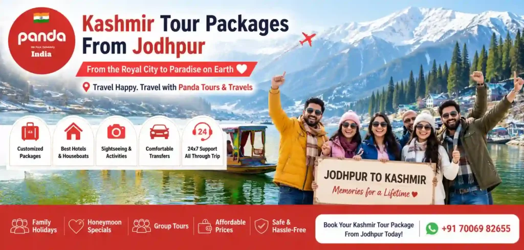 infographic image for kashmir tour packages from jodhpur