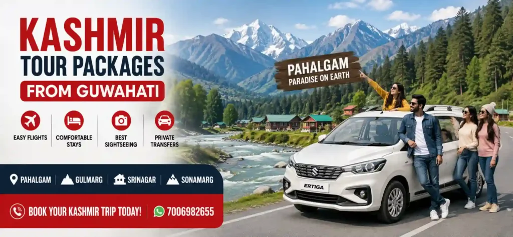 infographic image kashmir tour packages from Guwahati 