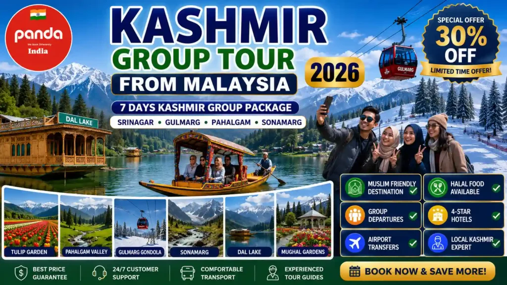 infographic image for kashmir Group tour from Malaysia