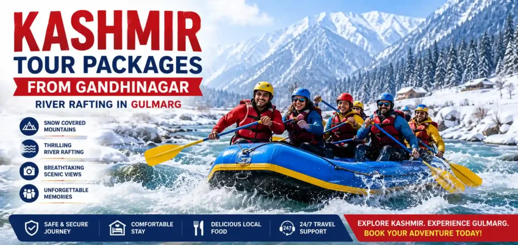 infographic image for kashmir tour packages from Gandhinagar