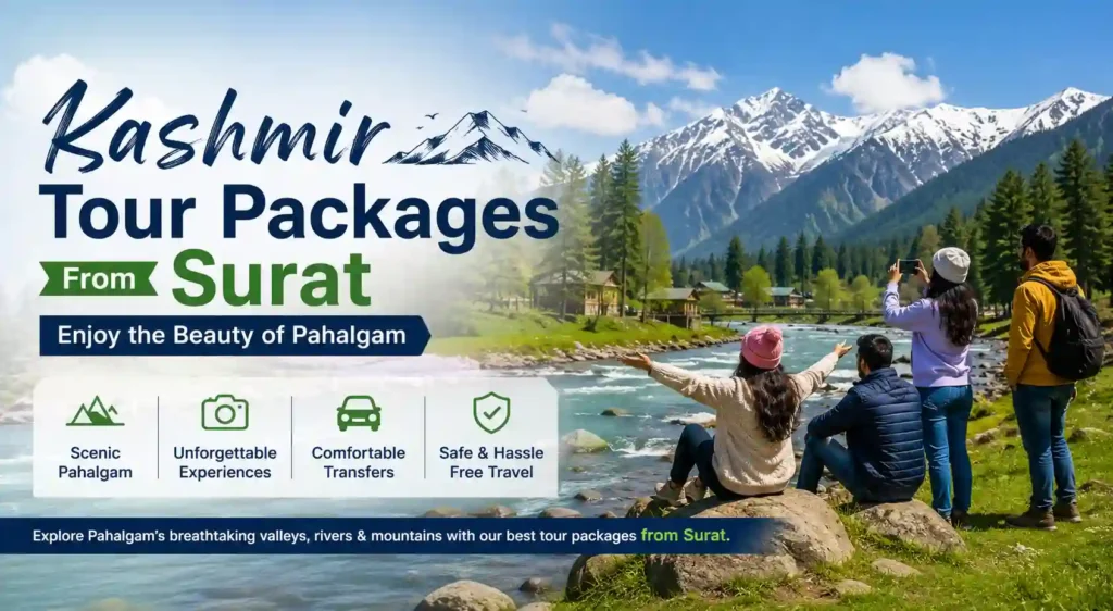 Best Kashmir Tour Packages From Surat 2026 – Save Money & Avoid Common Mistakes - complete Guide 2 infographic image for kashmir tour packages from surat
