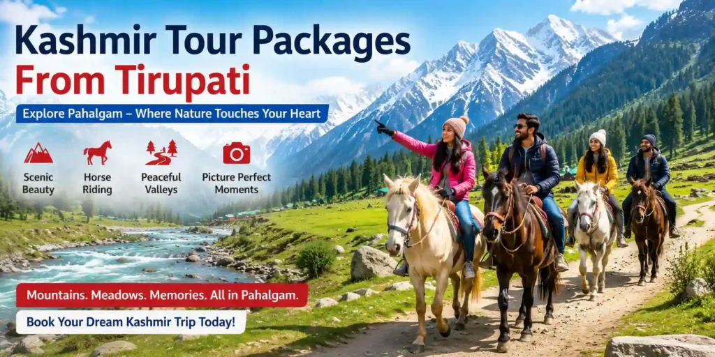infographic image for kashmir tour packages from Tirupati