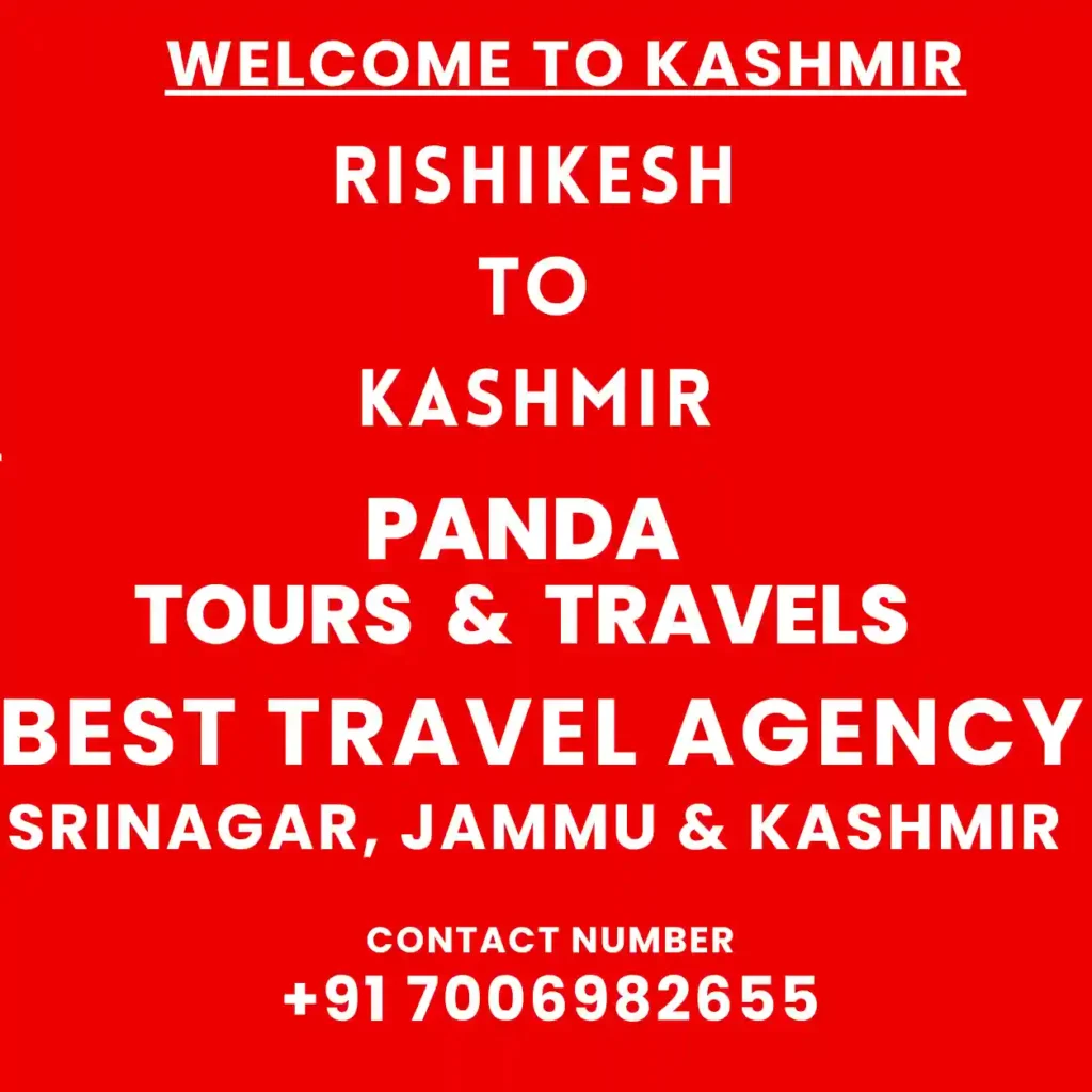 Infographic image for Kashmir tour packages from Rishikesh