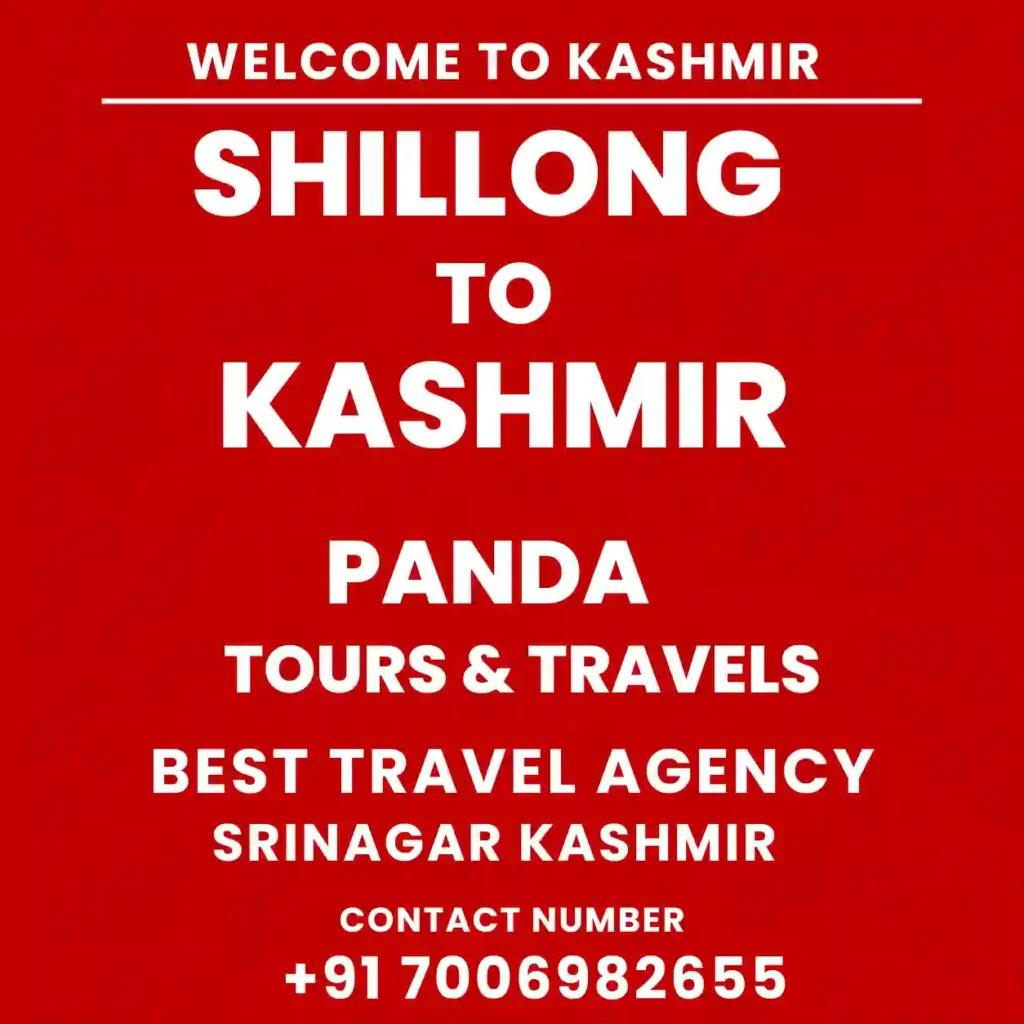 Infographic image for Kashmir Tour packages from Shillong