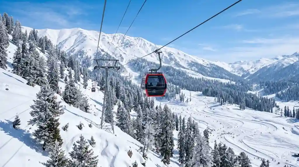 Gulmarg Gondola ride over snow in March