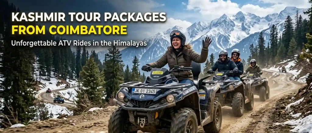 infographic image for kashmir tour packages from coimbatore