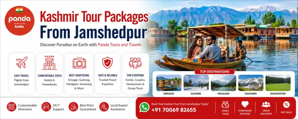 Kashmir Tour Packages From Jamshedpur – Complete Travel Guide, Best Itineraries & Travel Tips 2 infographic image for kashmir tour packages from Jamshedpur