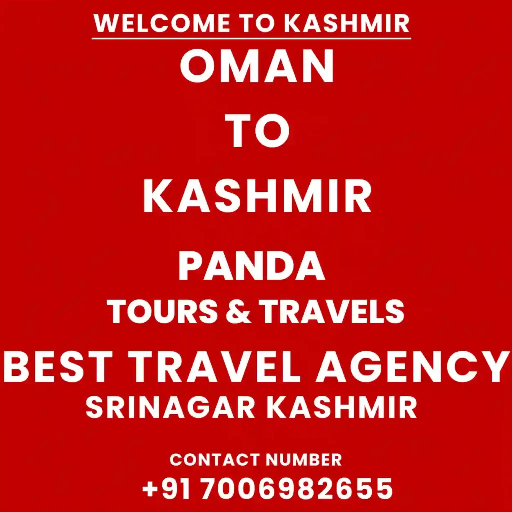 Top Rated Srinagar, Kashmir Tour Packages From Oman - Government Registered Local Travel Agency: Jammu & Kashmir 2 Infographic image for kashmir tour packages from Oman