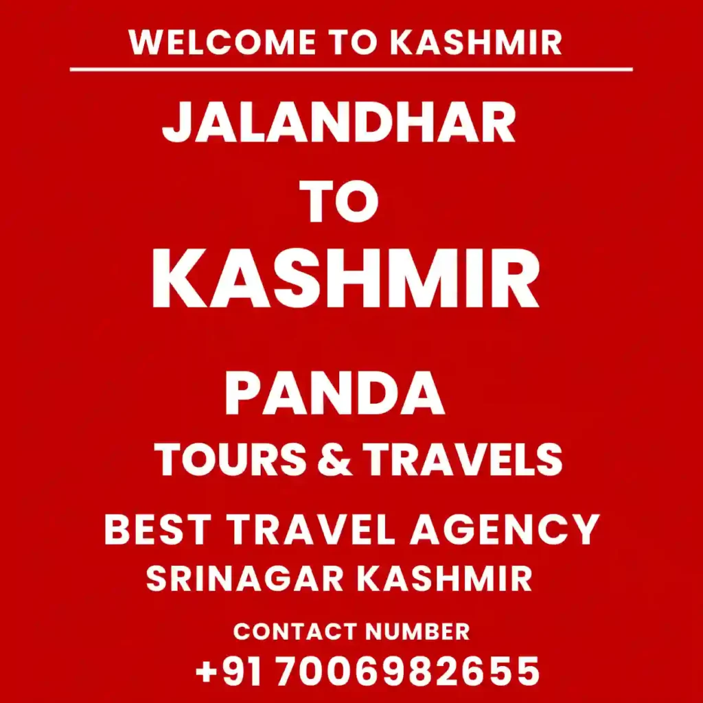 Infographic image for kashmir tour packages from jalandhar