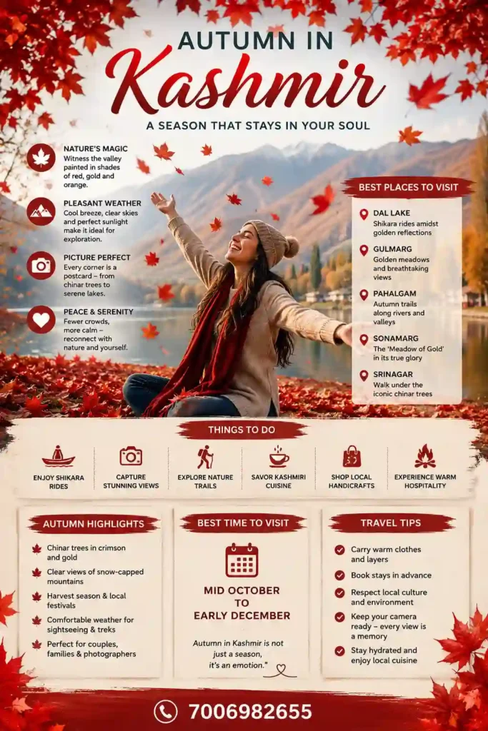 Infographic image for Autumn in kashmir
