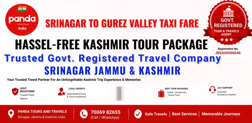 Srinagar to Gurez valley Taxi Fare 2026/2027 – Complete Cab Price And Route Guide 2 Infographic image for Srinagar to Gurez Valley taxi fare