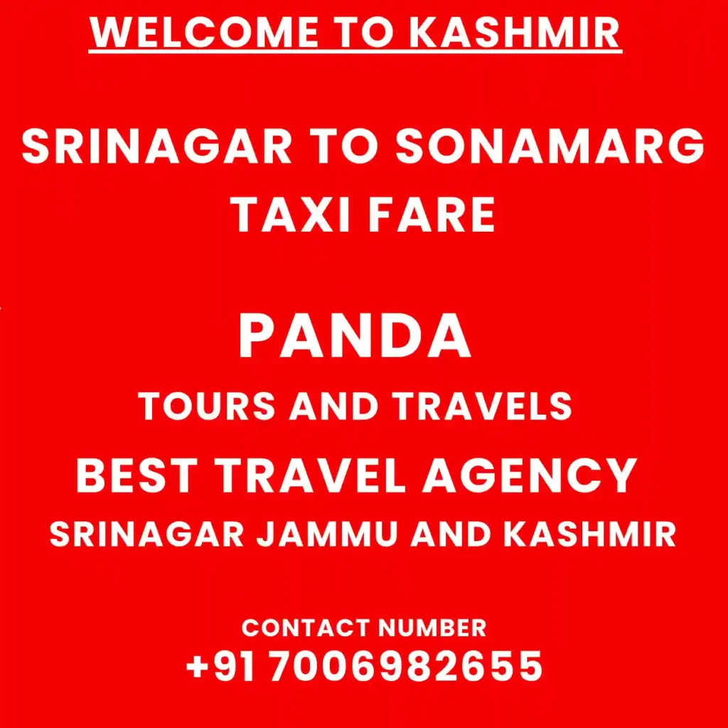 Srinagar to Sonamarg Taxi Fare : Complete Price Guide, Cab Types & Booking 2 Infographic image for srinagar to sonamarg taxi fare