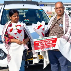 Banglades tourists visiting Gulmarg and Dal Lake Kashmir with Panda Tours and Travels