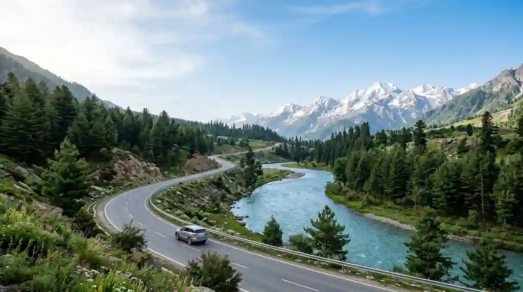 Srinagar to Sonamarg Distance: How Far Is It? 2 Highway from Srinagar to Sonamarg along the Sindh River valley, about 80 km by road